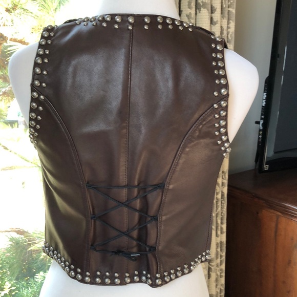 Appaloosa Trading Co Studded Leather Vest - Picture 6 of 10